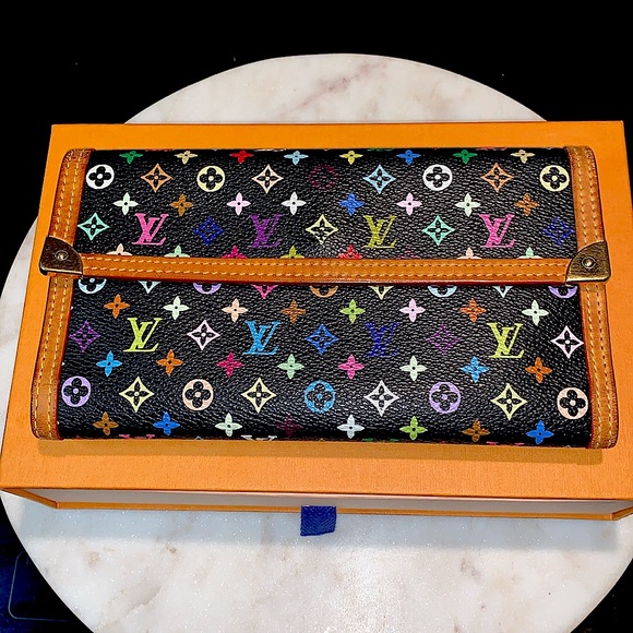 LOUIS VUITTON TAKASHI MURAKAMI WALLET LIMITED EDITION BLACK MONOGRAM VINTAGE - Picture 6 of 16